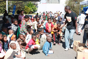Food distribution to the Fokontany of Ivandry and Ankorondrano children - Antananarivo, Madagascar