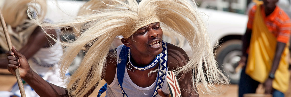 A traditional dancer performs during celebrations for International Nelson Mandela Day at the compound of the African Union-United Nations Hybrid Operation in Darfur (UNAMID) in El Fasher, Sudan. UN Photo/Albert González Farran