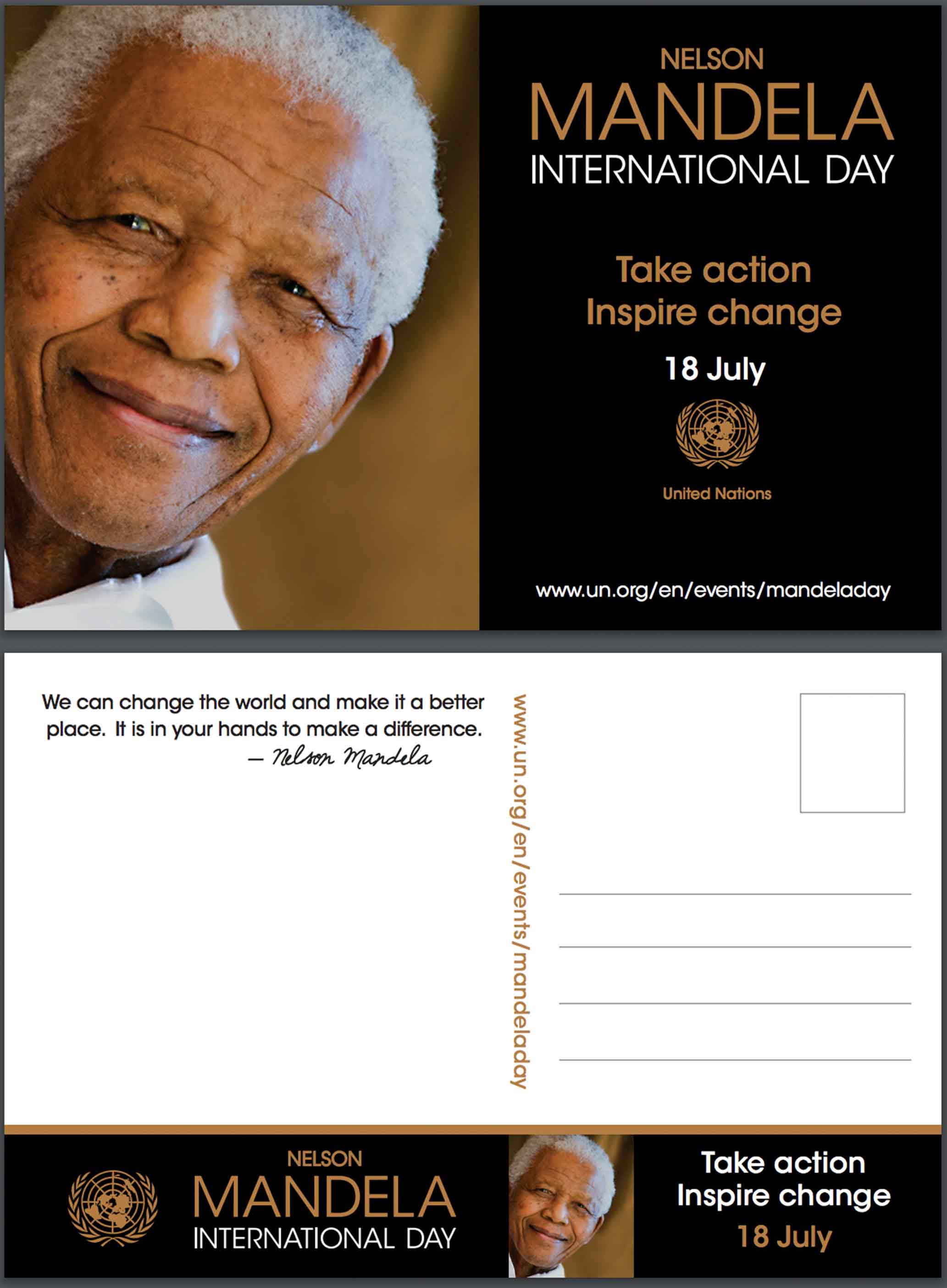 Carte postale Nelson Mandela