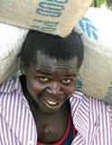 A man receiving food