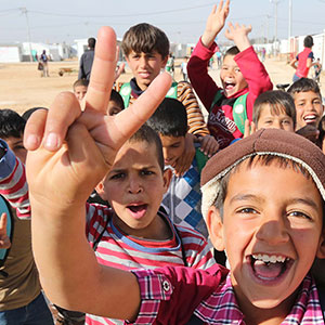 Children in Zataari Camp in Jordan.