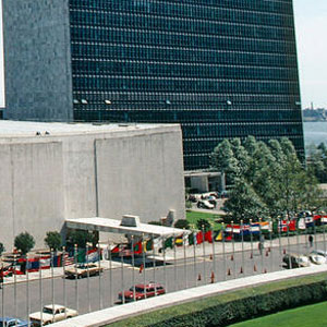 facade of UN Secretariate building