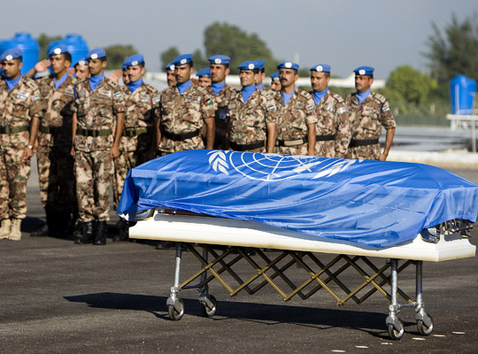 9 October 2009:  Eleven UN peacekeepers die in plane crash in Haiti.