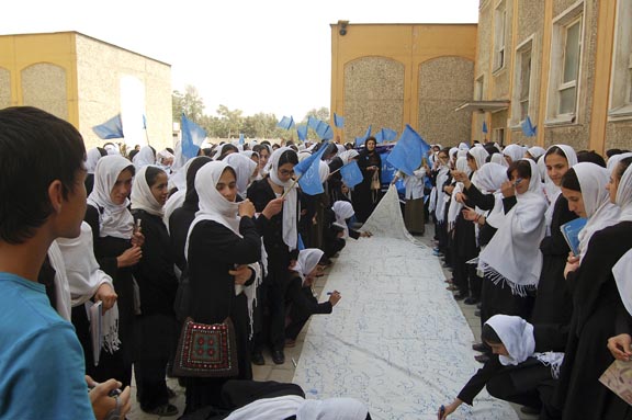 Estudiantes de las escuelas de Kabul (Afganistán)
