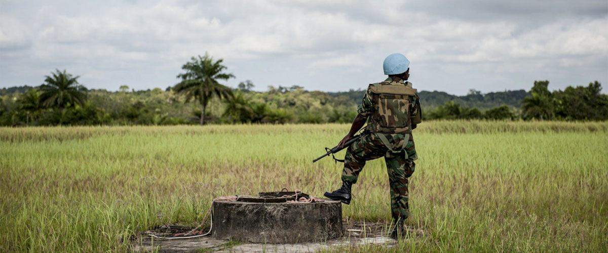 UN Peacekeeper on Duty in Liberia