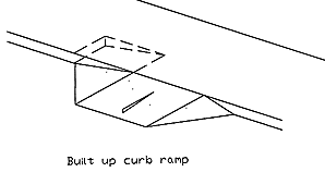 Built up curb ramp.