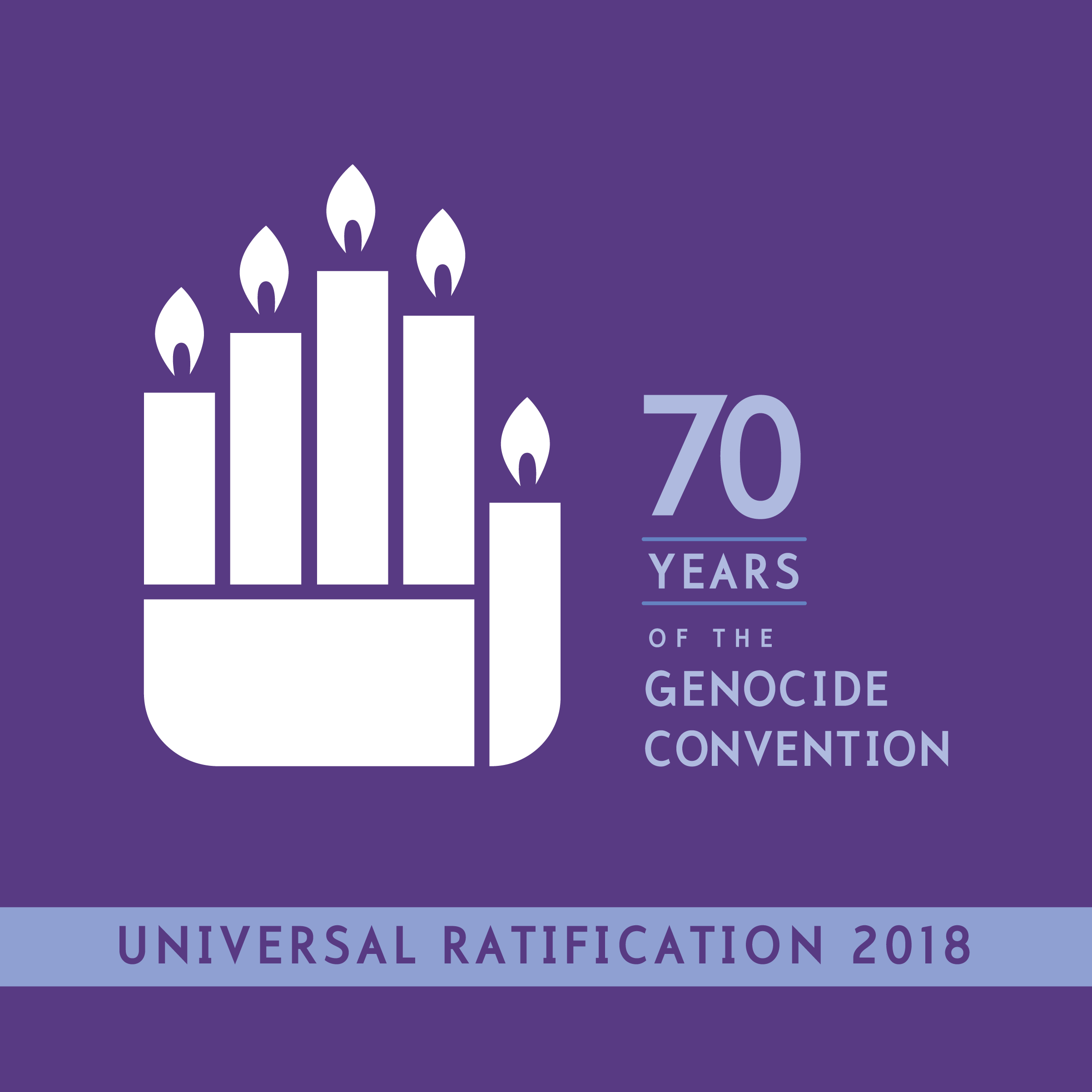 Affiche des 70 ans de ratification universelle de la Convention sur le génocide 2018