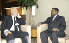 Jean Ping meets with  Miguel Angel Moratinos                  Credit : UN Photo