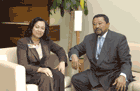 Jean Ping meets with Maria de Fatima Lima da Veiga              Credit : UN Photo