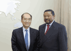 Jean Ping meets with Koichiro Matsuura                             Credit : Photo UN / Ky Chung