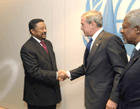 Jean Ping meets with George W. Bush    Credit : UN Photo / Mark Garten