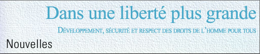 Dans une liberté plus grande >> Développement, sécurité et respect des droits de l'homme pour tous / Nouvelles