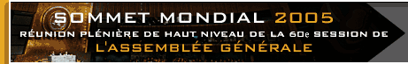 Sommet mondial 2005 : Réunion plénière de haut niveau de la 60e session de l'Assemblée générale