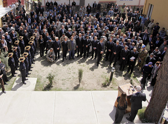 Мемориальная церемония в Миссии ООН по содействию Афганистану, Кабул.