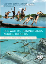 Portada de Our waters: joining hands across borders. First Assessment of Transboundary Rivers, Lakes and Groundwaters