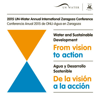 Logo Conferencia anual 2015 de ONU-Agua en Zaragoza.