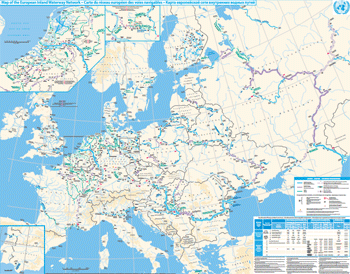 Map of European Inland Waterways