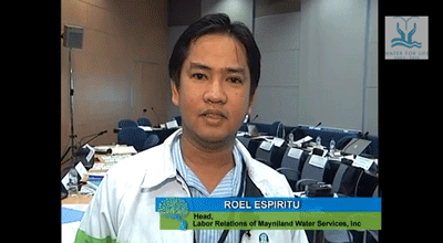 Interview with Roel S. Espiritu, Maynilad Water Services, Philippines
