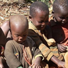 A group of young boys play together.